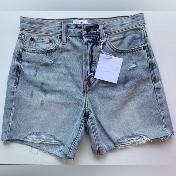 NWT Pistola Devin High Rise Mom Cut Off in St Tropez - Picture 4 of 8